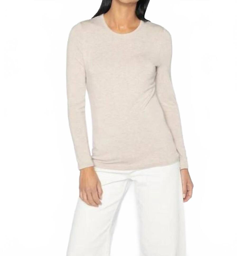 NEW KINROSS bamboo long sleeve crew tee in agate